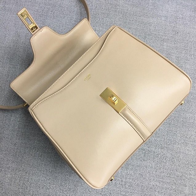 celine original smooth calfskin small 16 bag 188003 nude