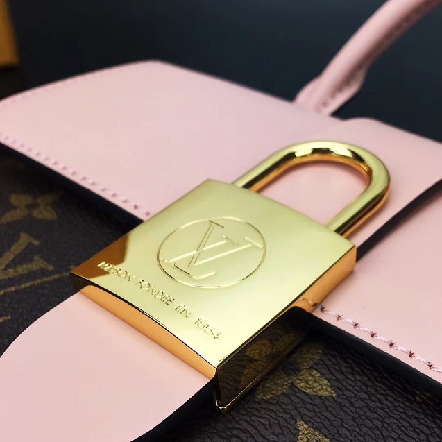 Louis vuitton original calfskin&monogram locky bb M44080 pink