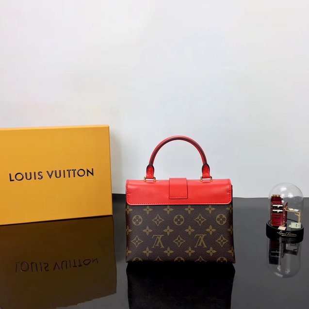 Louis vuitton original calfskin&monogram locky bb M44322 red