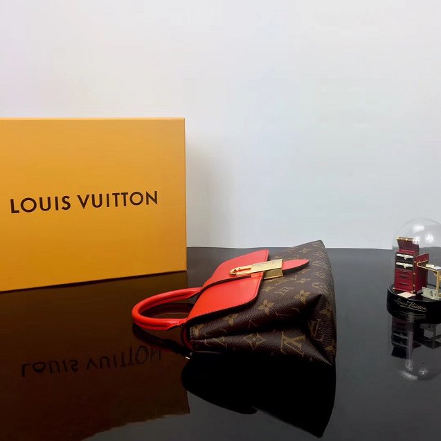 Louis vuitton original calfskin&monogram locky bb M44322 red