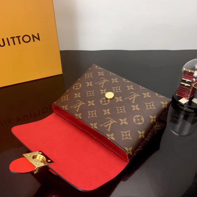 Louis vuitton original calfskin&monogram locky bb M44322 red