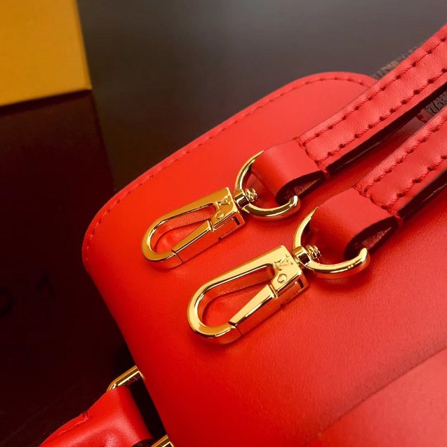 Louis vuitton original calfskin&monogram locky bb M44322 red