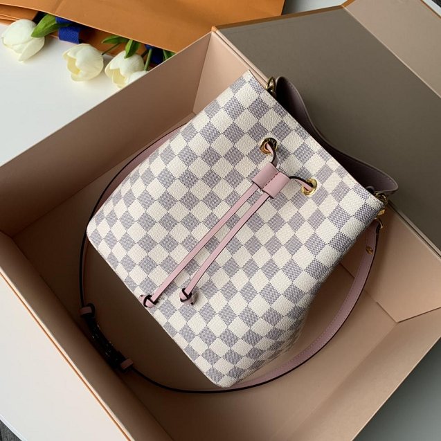 2018 louis vuitton original damier azur neonoe bag n43569 pink