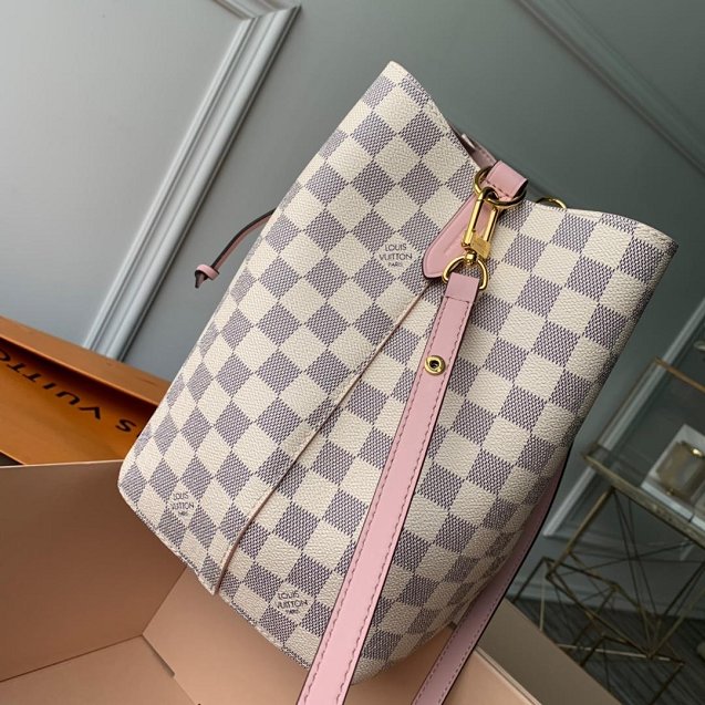 2018 louis vuitton original damier azur neonoe bag n43569 pink