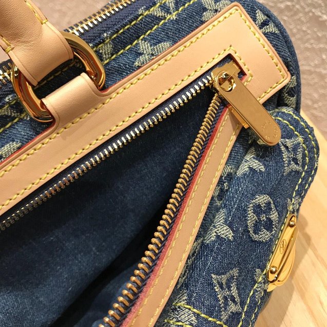 Louis vuitton original denim tote bag M44462 blue