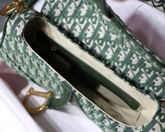 2019 Dior original canvas mini saddle bag M0447 green