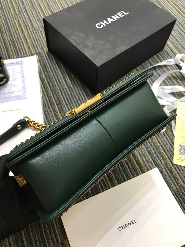 CC original python leather le boy handbag A94804 green