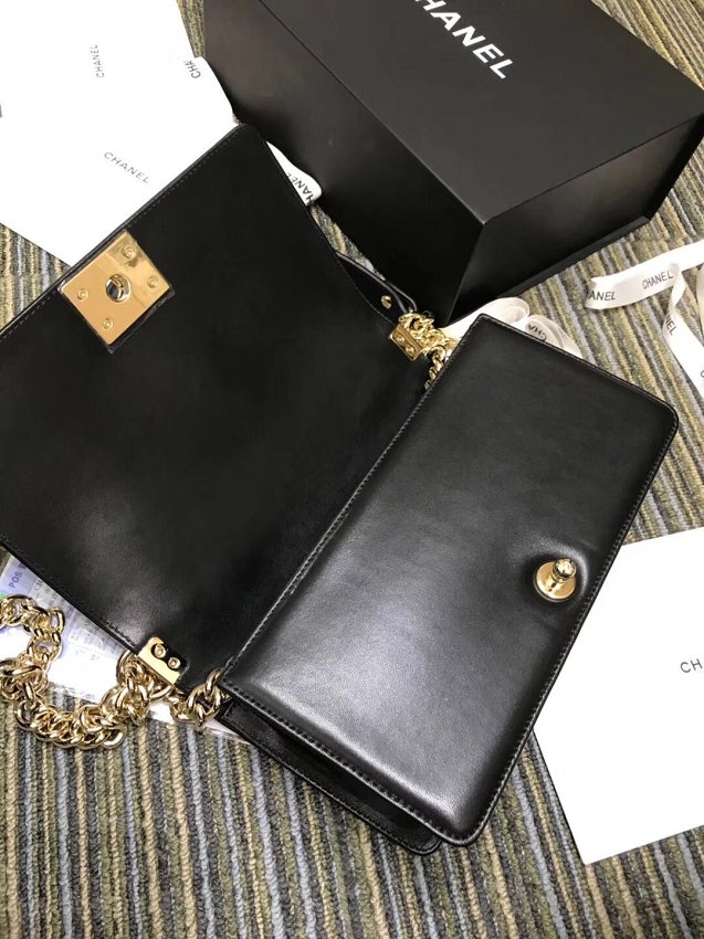 CC original python leather medium le boy handbag A94804 black