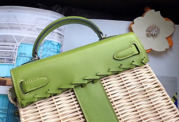 Hermes original picnic mini kelly 20 bag H50002 green