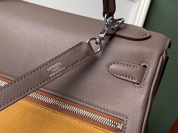 Hermes original swift leather lakis kelly 32 bag H21028 yellow
