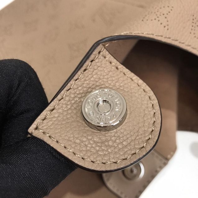 2019 louis vuitton original mahina leather carmel hobo bag M52950 khaki