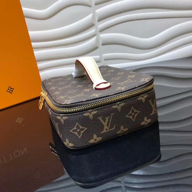 2019 louis vuitton original monogram nice jewellery case M43449 beige