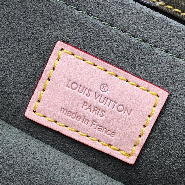 2020 Louis vuitton original denim tote handbag M95018 green