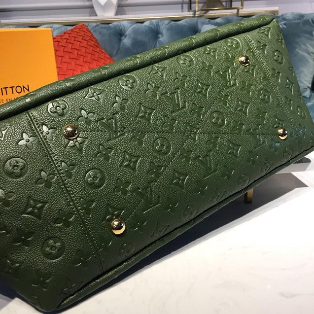 Louis vuitton original monogram empreinte calfskin artsy mm m43876 blackish green