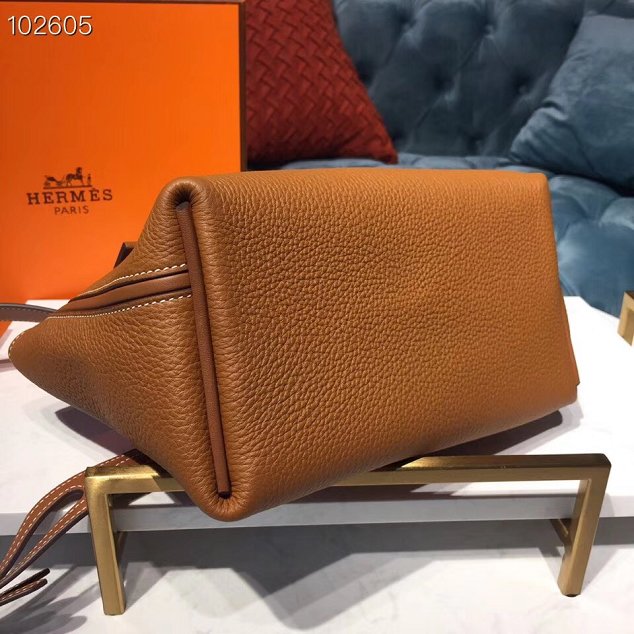 Hermes togo leather small kelly 2424 bag H03698 caramel