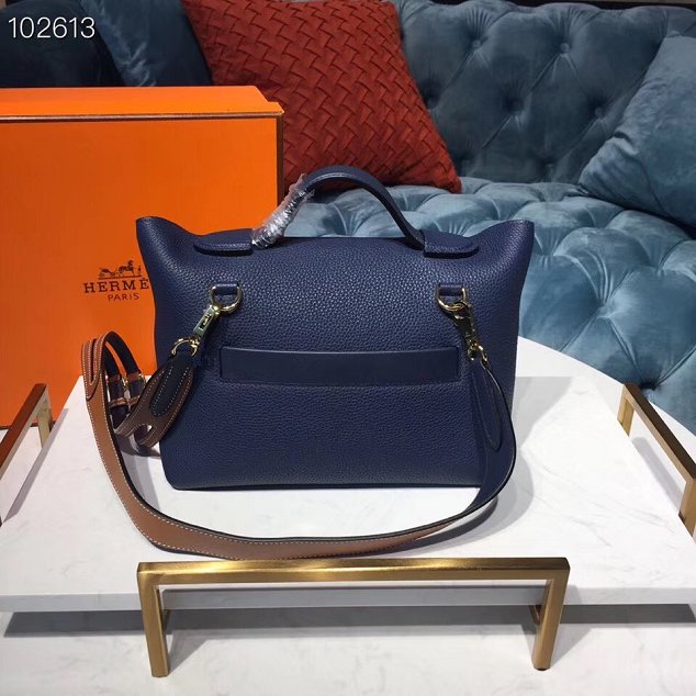 Hermes togo leather kelly 2424 bag H03699 royal blue