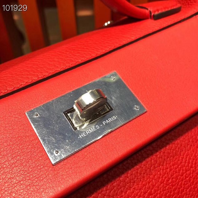 Hermes togo leather small kelly 2424 bag H03698 red