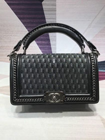 CC original stingray skin boy handbag A94804 black