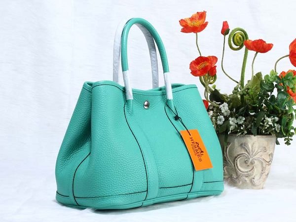 Hermes calfskin large garden party 36 bag G360 lake blue