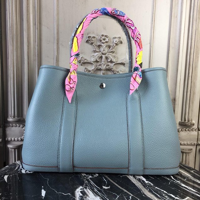 Hermes calfskin large garden party 36 bag G360 light blue