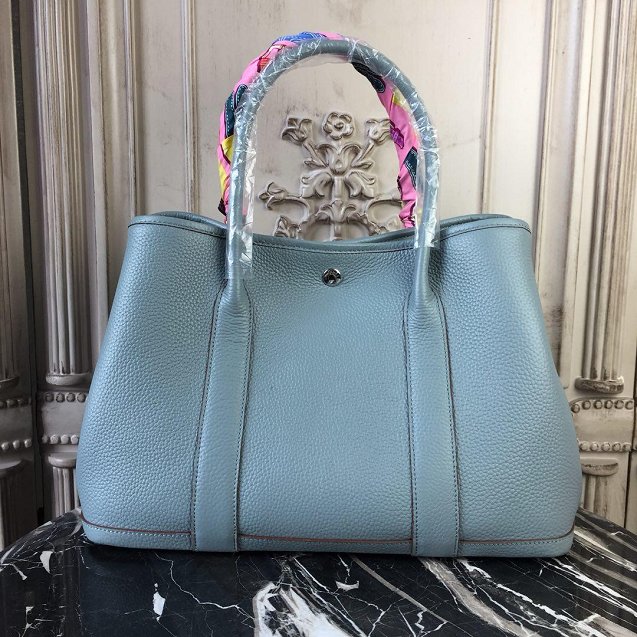 Hermes calfskin large garden party 36 bag G360 light blue