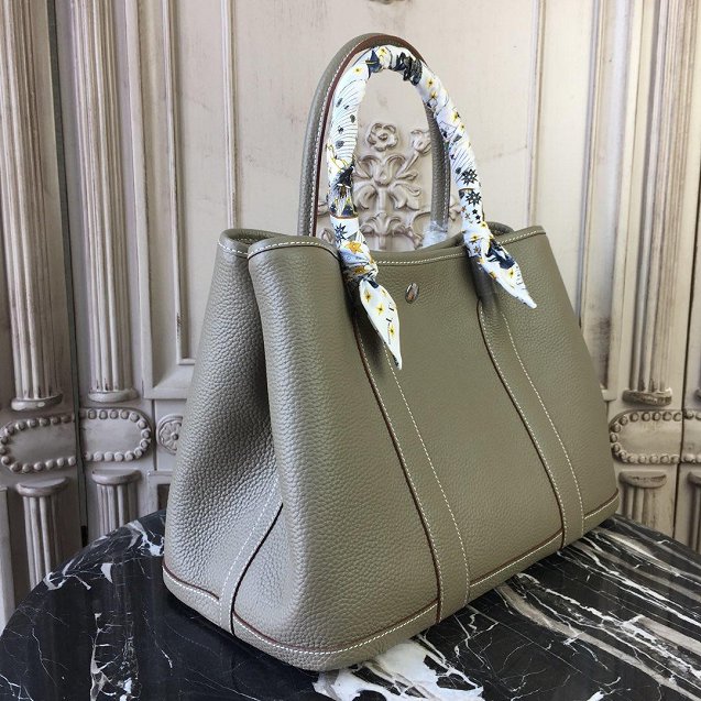 Hermes calfskin large garden party 36 bag G360 light grey