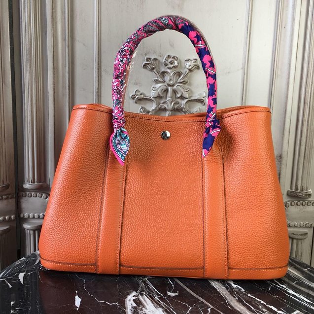 Hermes calfskin large garden party 36 bag G360 orange