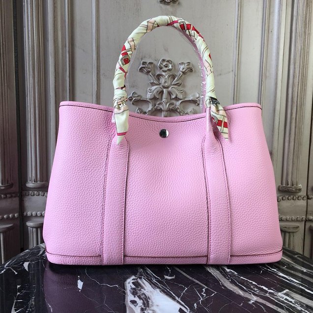 Hermes calfskin small garden party 30 bag G300 pink