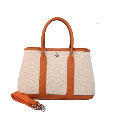 Hermes canvas garden party 30 bag G30 orange&white