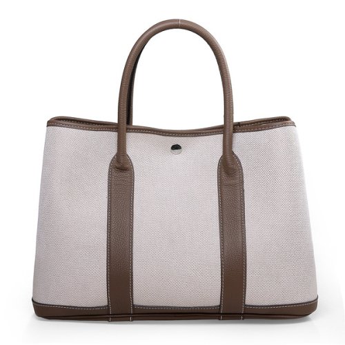 Hermes canvas garden party 30 bag G30 white&gray