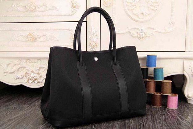 Hermes canvas large garden party 36 bag G36 black