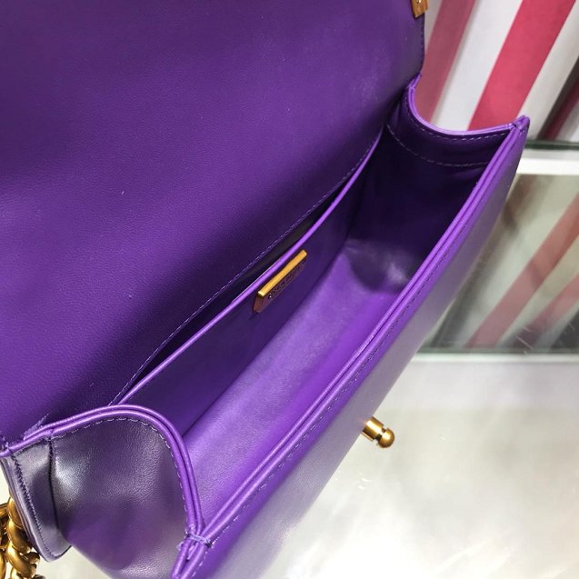 CC original stingray skin boy handbag A94804 purple