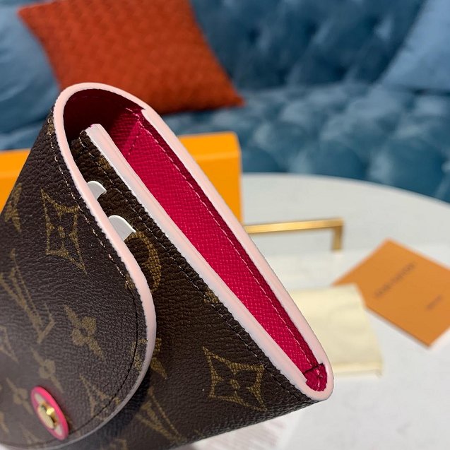 Louis vuitton monogram Emilie wallet M68331 rose red