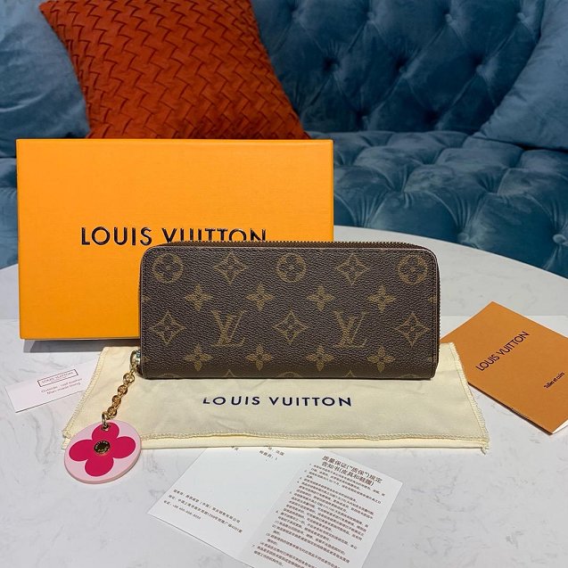 Louis vuitton monogram clemence wallet M68314 pink