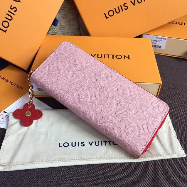 Louis vuitton monogram empreinte clemence wallet M63920 pink