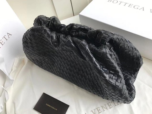 2019 BV original intrecciato lambskin large pouch 576175 black