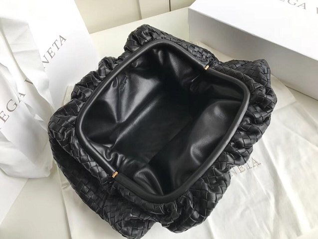 2019 BV original intrecciato lambskin large pouch 576175 black