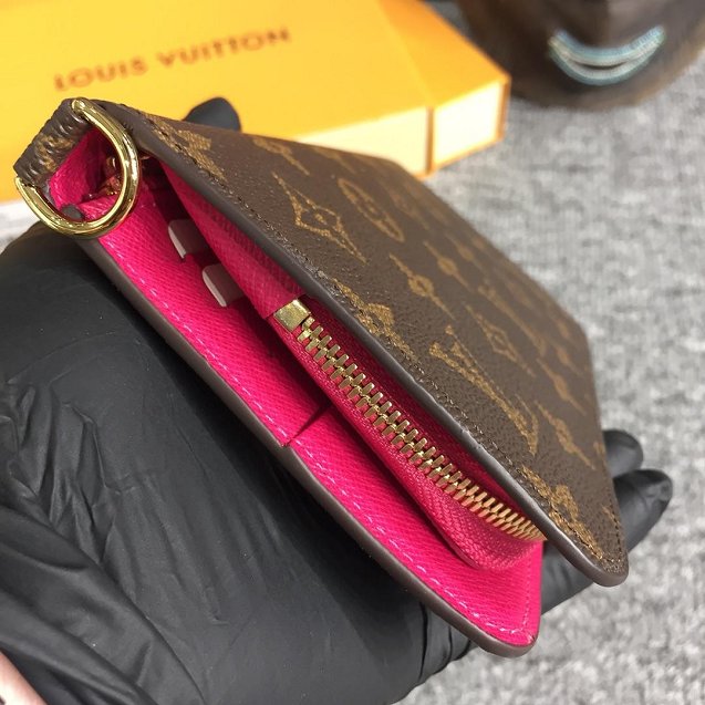 Louis vuitton monogram insolite zippy wallet M66565 rose red