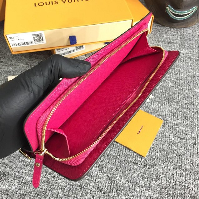 Louis vuitton monogram insolite zippy wallet M66565 rose red