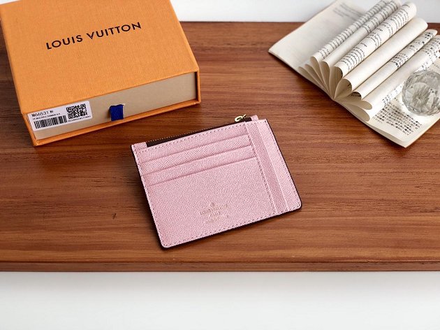 Louis vuitton monogram porte carter zippe M66531 pink
