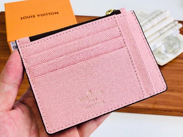 Louis vuitton monogram porte carter zippe M66531 pink