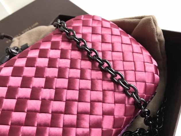 BV original silk chain knot clutch 498478 pink