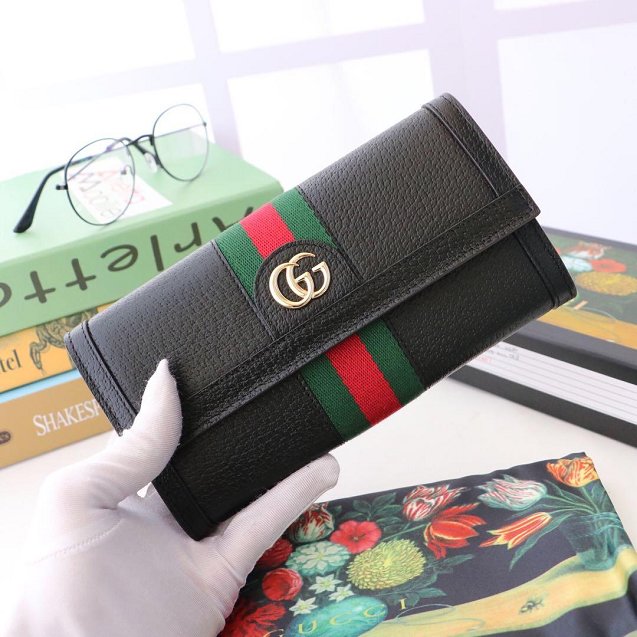 GG calfskin wallet 523153 black