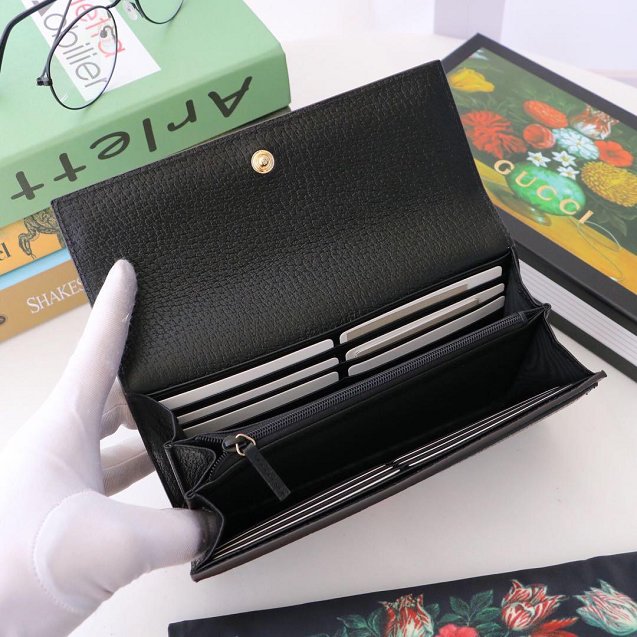 GG calfskin wallet 523153 black