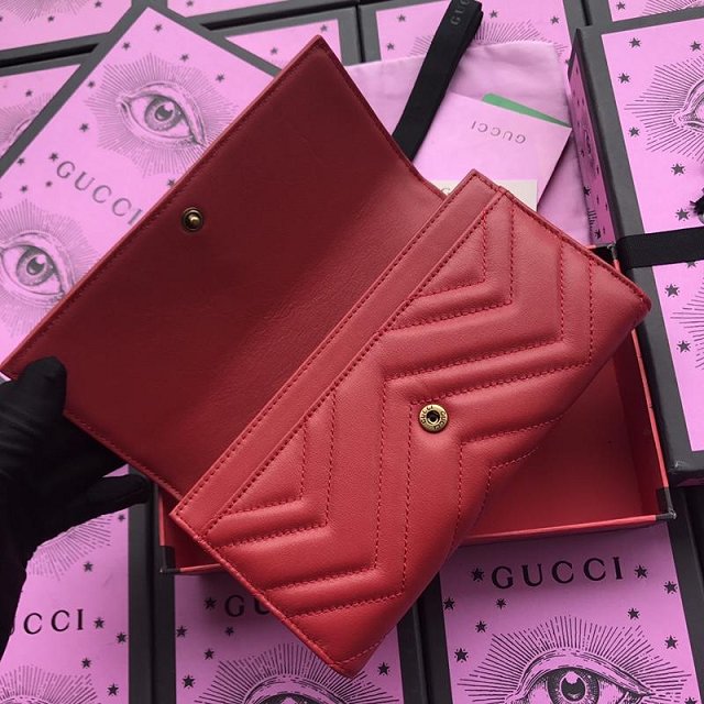 GG calfskin wallet 557742 red