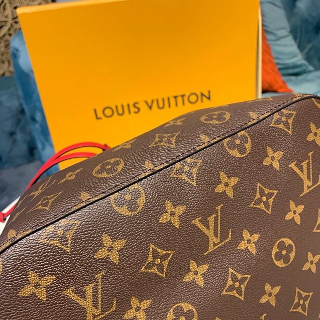 Louis vuitton original handmade monogram canvas neonoe bag M44021 red