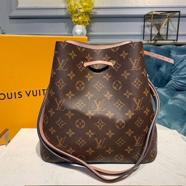 Louis vuitton original handmade monogram canvas neonoe bag M44022 pink