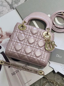 Dior original lambskin mini lady dior bag M0505 pink