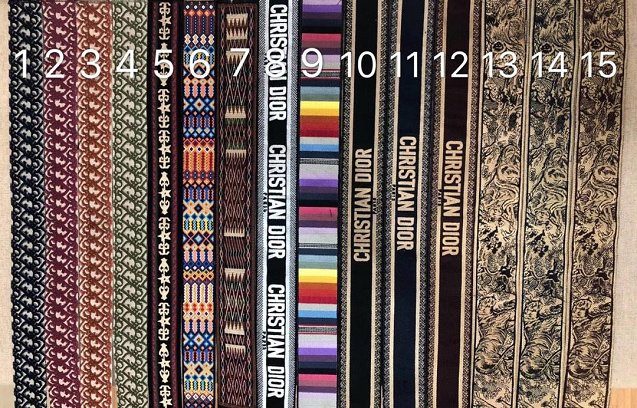Dior original canvas shoulder strap S0004 multicolor
