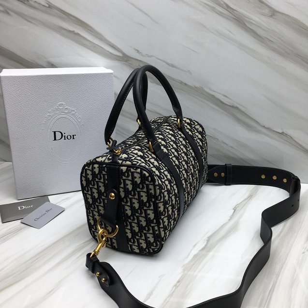 2019 Dior original canvas oblique tote bag m8803 black